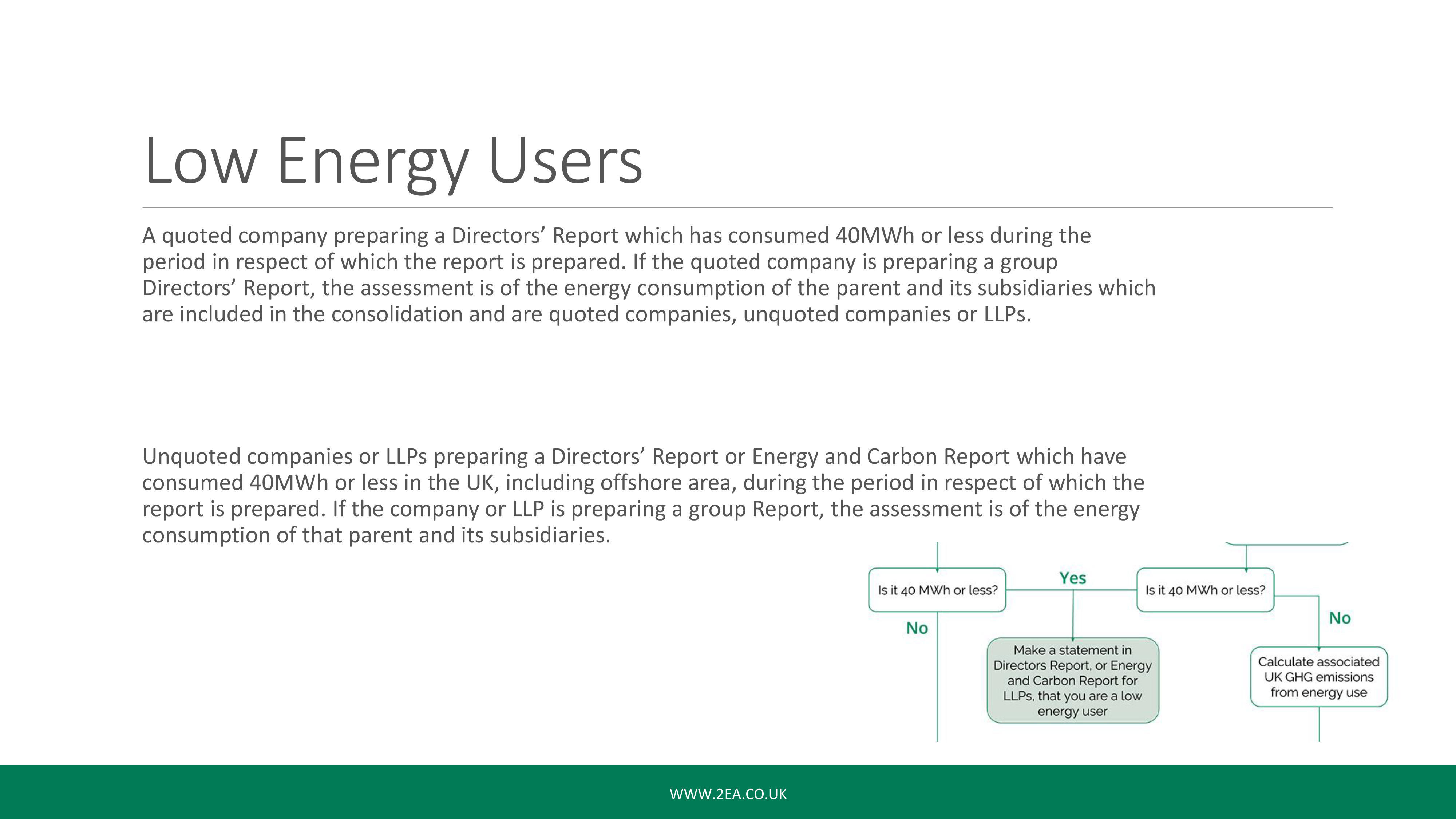 SECR Webinar: Low Energy Users